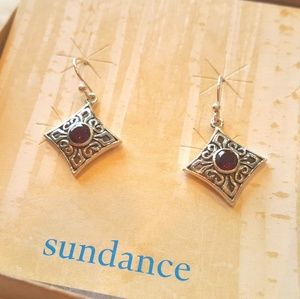 Red garnet earrings